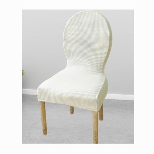 BUAOGDVG Stretch-Stuhlhussen mit runder Rückenlehne, 2er-/4er- oder 6er-Set, Schutzbezug for Esszimmerstühle, Moderne Stuhlhussen for die Dekoration von Restaurants und Küchen(Q,2PCS) von BUAOGDVG