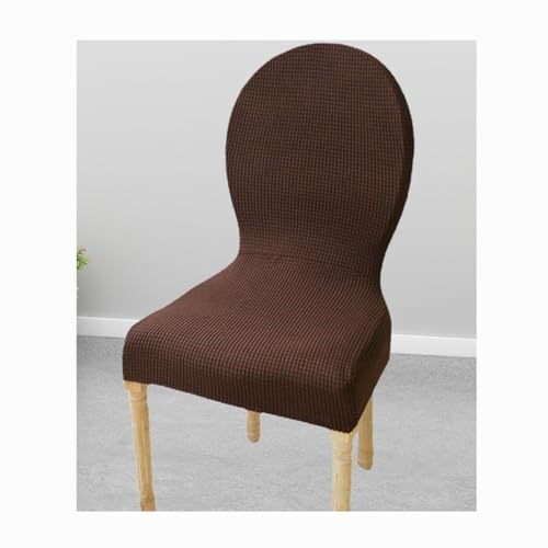 BUAOGDVG Stretch-Stuhlhussen mit runder Rückenlehne, 2er-/4er- oder 6er-Set, Schutzbezug for Esszimmerstühle, Moderne Stuhlhussen for die Dekoration von Restaurants und Küchen(T,1PCS) von BUAOGDVG