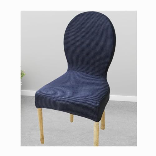 BUAOGDVG Stretch-Stuhlhussen mit runder Rückenlehne, 2er-/4er- oder 6er-Set, Schutzbezug for Esszimmerstühle, Moderne Stuhlhussen for die Dekoration von Restaurants und Küchen(W,4PCS) von BUAOGDVG