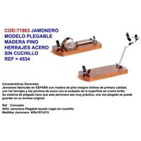 Klappbarer Schinkenhalter aus lackiertem Kiefernholz aus Walnussholz ohne Messer 4534 Klappbarer Schinkenhalter aus lackiertem Kiefernholz aus Walnussholz ohne Messer 4534 von BUARFE