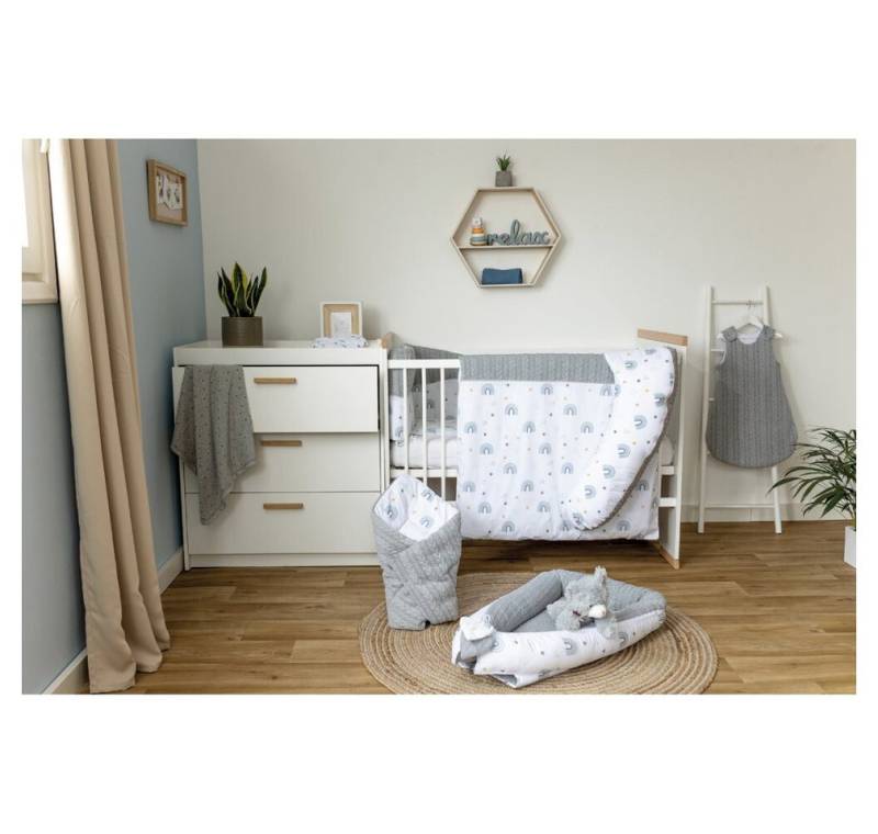 BUBABA Babybettwäsche Regenbogen-Krippenset 6-teilig von BUBABA