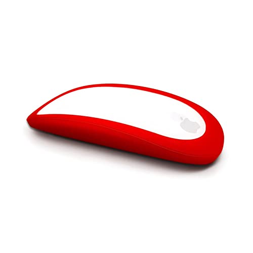 Schutzhülle für Apple Magic Mouse 1, Silikon, sturzsicher, staubdicht, ultradünn, Rot von BUBEBUFFY