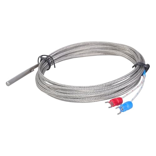 1/2/3/4/5m Kabel Temperatursensoren Aus Edelstahl Thermoelement K Typ Thermoelement 0-400 ℃ Messbereiche Zylindrische Temperatursensoren von BUBEFSKD