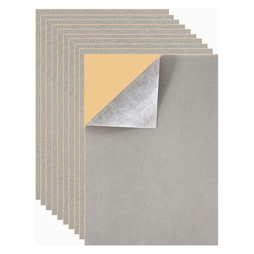 10 Stücke Empfundene Kleberblech Selbstkleberblätter Stoffschalen Und Stabblätter Für Schubladen Und Schachtel von BUBEFSKD