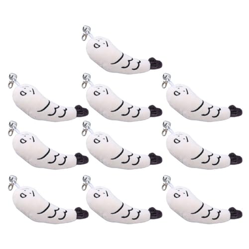 10pcs/Set Katzen Teaser Spielzeug Für Zauberstab Kits Gefiederte Glocken Teaser Nachfüllstabanhängen Nachfüllungen Nachfüllungskatzen Stäbchen Ersatz Mit Gefiederten Glocken von BUBEFSKD