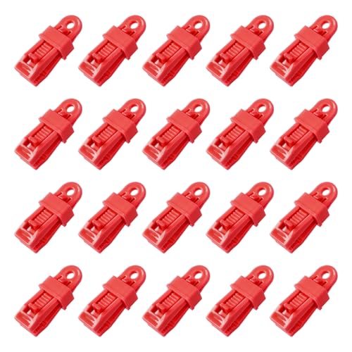 20pcs Multifauntale Zeltklemme Windschutzwinddurchmesser Camping Befestigungen PP Textur Zum Sichern Von Camping Und Unterkünften Freien Dicke Zeltriemen Klemmen von BUBEFSKD