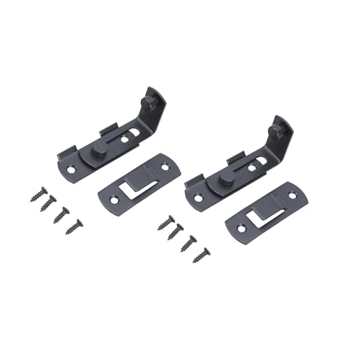 2pcs Gedrehte Türblattriegel 90 Grad Schloss Edelstahl Für Den Innenraum Freien Außenbereich Fensterzaun Praxis Einbefestigungselement von BUBEFSKD