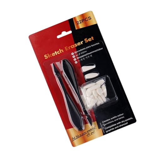 2pcs Sketch Wischer Zeichnungswerkzeuge Mit 20 Schwammköpfen Zeichnen Kunstmischungen Für Künstler Detail Malerei Schattierungsstifte von BUBEFSKD