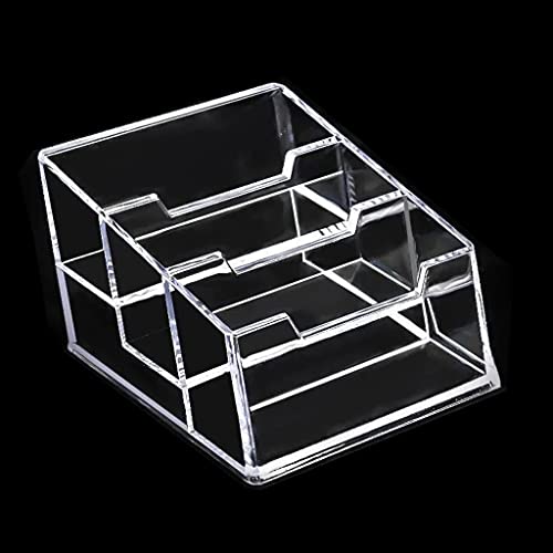 3-stufige Klare Acryl Visitenkartenhalterin Ständer Clear Desktop Einreichung Inhaber DiaPlay Office Supplies Name Karteninhaber Für Die Tabelleneinstellung von BUBEFSKD