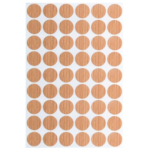 30pieces Selbstkleber Schraubloch Bedeckt Aufkleber Wasserdichte Holzkörner Zubehör Für Möbelschränke Schreibtische Feuchtigkeitsbeständige Aufkleber von BUBEFSKD