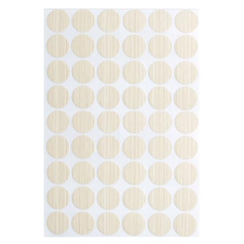 30pieces Selbstkleber Schraubloch Bedeckt Aufkleber Wasserdichte Holzkörner Zubehör Für Möbelschränke Schreibtische Feuchtigkeitsbeständige Aufkleber von BUBEFSKD