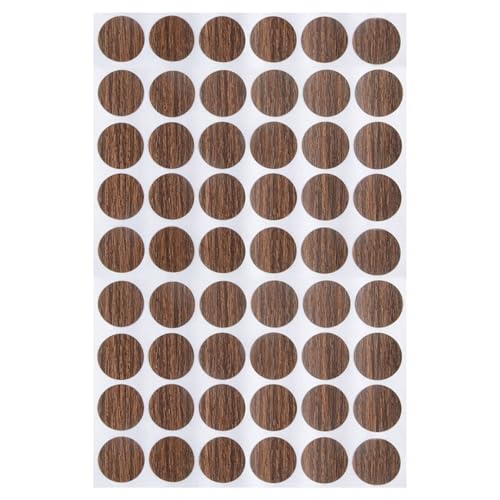 30pieces Selbstkleber Schraubloch Bedeckt Aufkleber Wasserdichte Holzkörner Zubehör Für Möbelschränke Schreibtische Feuchtigkeitsbeständige Aufkleber von BUBEFSKD