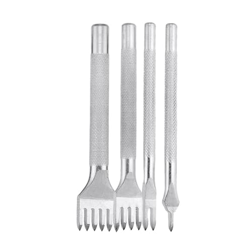 4 Stücke Lederhandwerkswerkzeuge 1+2+4+6 Stecker Stitching Meißel von BUBEFSKD