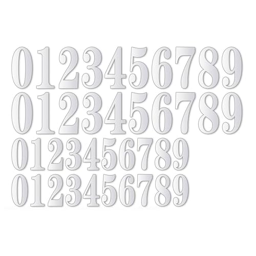 4Sets Reflektierende Postfachnummer Abziehbilder Selbstkleber Reflektierend Für Postfächer Wetterfeste Abziehbilder Einfacher Aufkleber Anwenden von BUBEFSKD