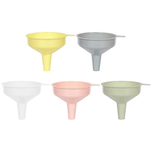 5 Stück Buntes Plastik Flüssigöl Trichter Küche Hanging Loch Design Geschenk Wasserübertragung Einfach Zu Bedienende Und Saubere Filtersieb von BUBEFSKD