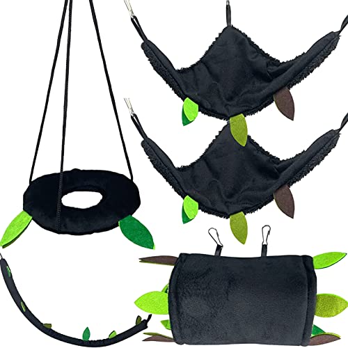 BUBEFSKD 5pcs/Set Hamster Hanging House Kit Süßes Design Hängematten Tunnel Seilweg Für Haustier Rennmak Bett Käfigtiere Warmes Haus Käfig Eichhörnchen BUBEFSKD 5pcs/Set Hamster Hanging House Kit Süßes Design Hängematten Tunnel Seilweg Für Haustier Rennmak Bett Käfigtiere Warmes Haus Käfig Eichhörnchen von BUBEFSKD
