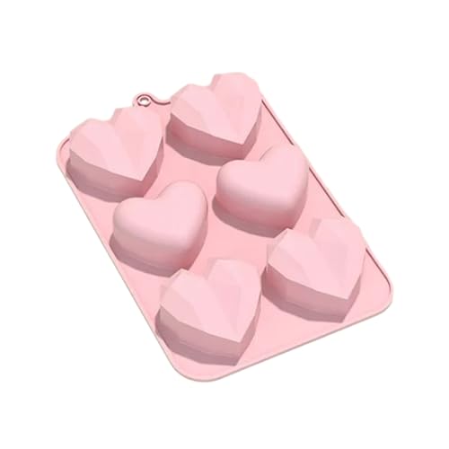 6-Cavity Herz/Haus Silikonform Fondant Schimmel Kuchen Lieferungen Backwerkzeugharzharzhändler Handgefertigt Soap Fondant von BUBEFSKD