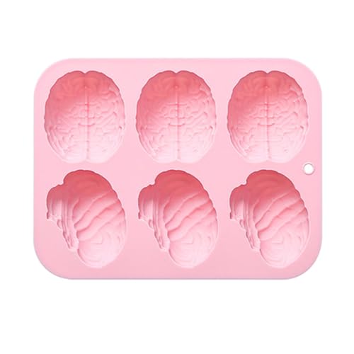 6 Hohlräume Gehirne Form Fondant Schokoladenform Dessert Kuchen Backwerkzeug Gelee Seife Orament von BUBEFSKD