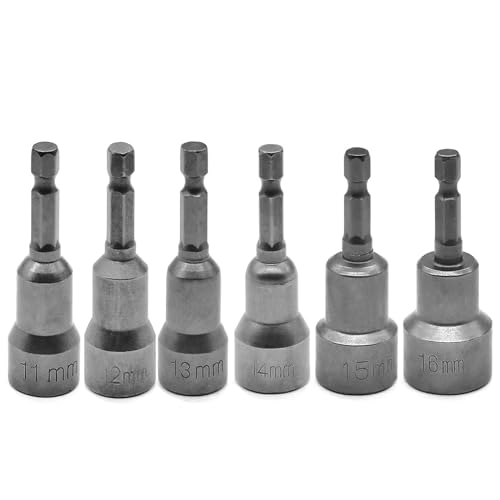 6 Ppc Sechskant Sockelhülsendüsen Nuss Treiber Set Power Treiberschraubendreher Bit Drill Bit Für Holzbearbeitungs Hülle Düsen von BUBEFSKD