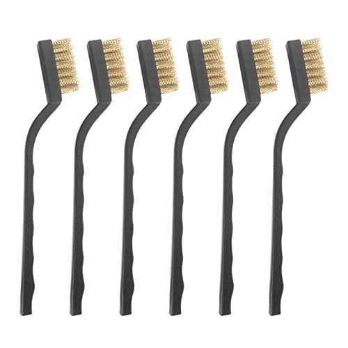 6 Stück Hartbristle Pinsel Rostentfernung Reinigungswerkzeug Mit Für Schmutzfarbe Tiefes Metall Grill Kleine Pinsel Die Bohranhaftung von BUBEFSKD