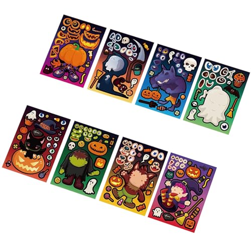 8/16/24/32x Halloween Aufkleber Selbst Klebungsliche Etiketten Kürbisse Dekoratives Halloween Fenster von BUBEFSKD
