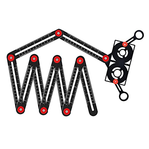 Aluminiumlegierung Multifunktions Lineal Finder Angler Locator Metallbohranleitung Lokator Lokator Fliesen Öffnung Reifenloch von BUBEFSKD