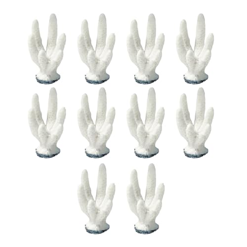 BUBEFSKD 10pcs Fischtanks Aquascapes Simulation Korallen Wasserpflanzen Ornamente Unterwasser Für Fischtanks Aquariuma Zubehör Polyresin Accessoires von BUBEFSKD