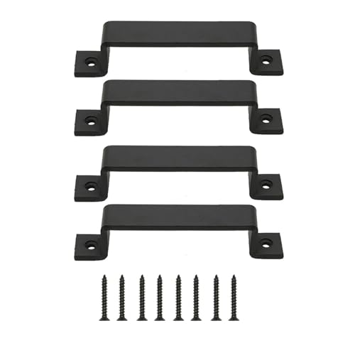 2/4pcs Schwarzer Scheunentürgriff Kleiderschrank Schrank Zieh Eisen Schiebed 2/4pcs Schwarzer Scheunentürgriff Kleiderschrank Schrank Zieh Eisen Schiebed von BUBEFSKD
