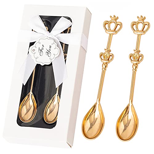 BUBEFSKD 2pcs Kaffeelöffel Kronenform Dessert Langes Für Oder Restaurant Cocktail Mischlöffel Löffel Löffel von BUBEFSKD