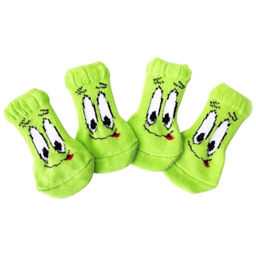 BUBEFSKD 4PCS Winter Haustierhundsocken Weiche Komfortable Hochelastizität Modezubehör Freien Freien Schutz von BUBEFSKD