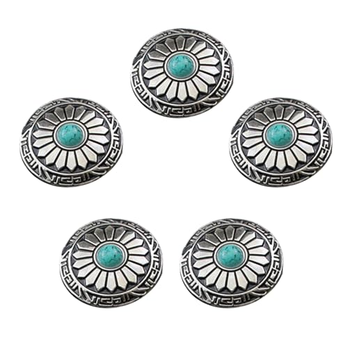 BUBEFSKD 5 PCs Imitation Türkisknöpfe Tasten 25 Mm Rund Blumenkleiderknopf Leder Dekorativ Für Tasche BUBEFSKD 5 PCs Imitation Türkisknöpfe Tasten 25 Mm Rund Blumenkleiderknopf Leder Dekorativ Für Tasche von BUBEFSKD