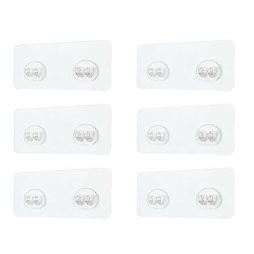 BUBEFSKD 6pcs Robuste Selbstklebende Duschwandhaken Praktische Kleber Wandhaken Tragbare Kleiderbügel Für Home Office Hotel Verwenden Klare Organisation Hooks von BUBEFSKD