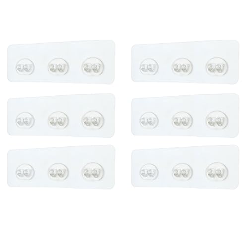 BUBEFSKD 6pcs Robuste Selbstklebende Duschwandhaken Praktische Kleber Wandhaken Tragbare Kleiderbügel Für Home Office Hotel Verwenden Klare Organisation Hooks von BUBEFSKD
