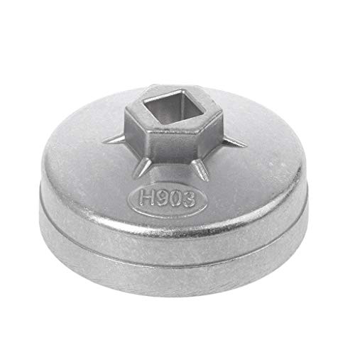 BUBEFSKD 74 Mm 14 Flöte Aluminium Ölfilterschlüssel Steckdose Remergerte Tool Für Auto Car Tools Set Box von BUBEFSKD