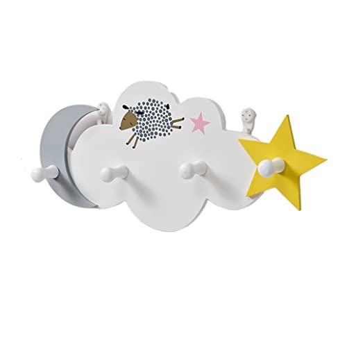 BUBEFSKD Cloud Moon Sternform Haken Langlebige Hangspeicherhalter Wohnzimmer Schlafzimmer Badezimmer Eingangsbad Dekorative Kleiderbügel Wandmontage Zum Hängen Von Schichten Handtuch Kleidung von BUBEFSKD