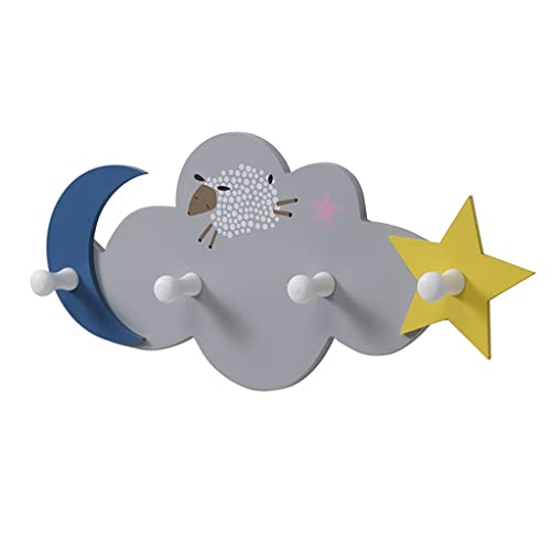 BUBEFSKD Cloud Moon Sternform Haken Langlebige Hangspeicherhalter Wohnzimmer Schlafzimmer Badezimmer Eingangsbad Dekorative Kleiderbügel Wandmontage Zum Hängen Von Schichten Handtuch Kleidung von BUBEFSKD