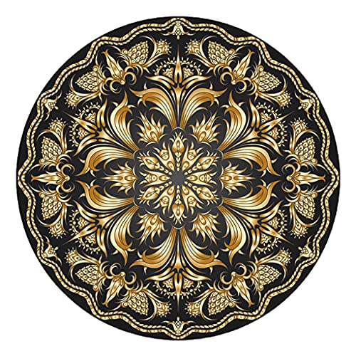 BUBEFSKD Europäische Luxuriöse Runde Fläche Teppichpolster Vintage Blumenabdruck Nachtteppich Nicht Schlupfkreis Bodenmatte Für Wohnzimmer Dekoration Runde Teppichpolster BUBEFSKD Europäische Luxuriöse Runde Fläche Teppichpolster Vintage Blumenabdruck Nachtteppich Nicht Schlupfkreis Bodenmatte Für Wohnzimmer Dekoration Runde Teppichpolster von BUBEFSKD