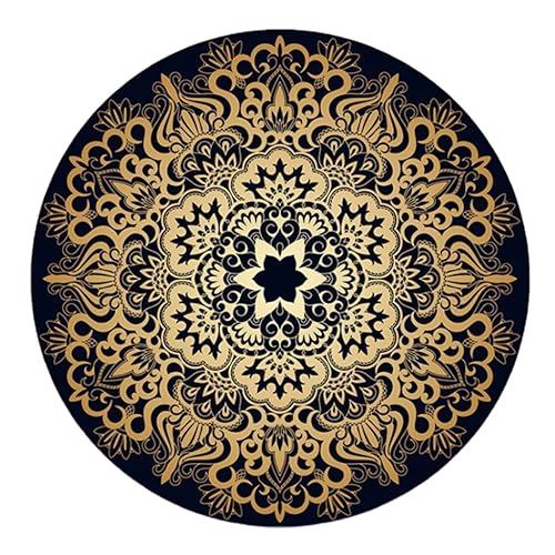BUBEFSKD Europäische Luxuriöse Runde Fläche Teppichpolster Vintage Blumenabdruck Nachtteppich Nicht Schlupfkreis Bodenmatte Für Wohnzimmer Dekoration Runde Teppichpolster BUBEFSKD Europäische Luxuriöse Runde Fläche Teppichpolster Vintage Blumenabdruck Nachtteppich Nicht Schlupfkreis Bodenmatte Für Wohnzimmer Dekoration Runde Teppichpolster von BUBEFSKD