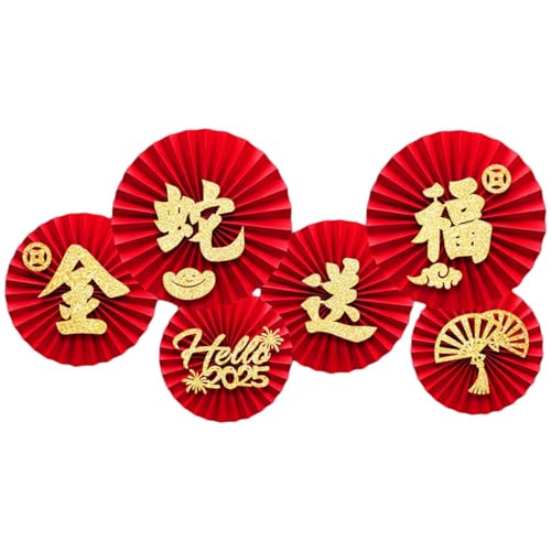 BUBEFSKD Festivalpapier Fan Garlands Set 6 Pack Fashion Accessoire Party Supplies Für Neujahrs Und Bürodekoration Home Decoration BUBEFSKD Festivalpapier Fan Garlands Set 6 Pack Fashion Accessoire Party Supplies Für Neujahrs Und Bürodekoration Home Decoration von BUBEFSKD