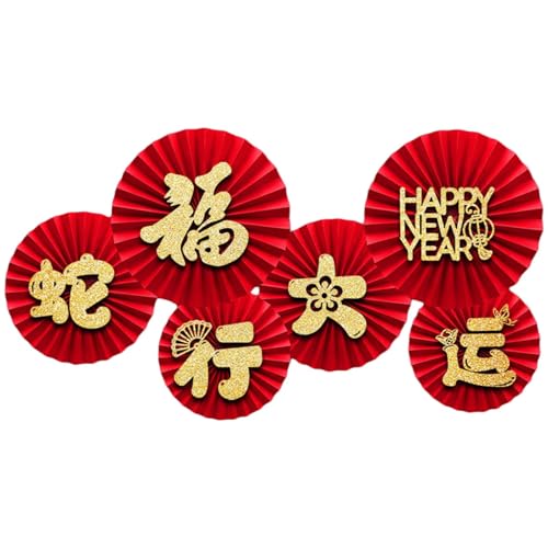BUBEFSKD Festivalpapier Fan Garlands Set 6 Pack Fashion Accessoire Party Supplies Für Neujahrs Und Bürodekoration Home Decoration BUBEFSKD Festivalpapier Fan Garlands Set 6 Pack Fashion Accessoire Party Supplies Für Neujahrs Und Bürodekoration Home Decoration von BUBEFSKD