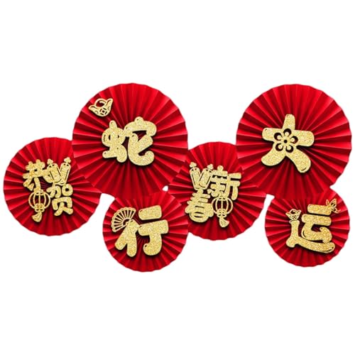 BUBEFSKD Festivalpapier Fan Garlands Set 6 Pack Fashion Accessoire Party Supplies Für Neujahrs Und Bürodekoration Home Decoration BUBEFSKD Festivalpapier Fan Garlands Set 6 Pack Fashion Accessoire Party Supplies Für Neujahrs Und Bürodekoration Home Decoration von BUBEFSKD