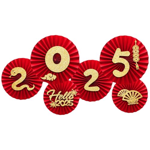 BUBEFSKD Festivalpapier Fan Garlands Set 6 Pack Fashion Accessoire Party Supplies Für Neujahrs Und Bürodekoration Home Decoration BUBEFSKD Festivalpapier Fan Garlands Set 6 Pack Fashion Accessoire Party Supplies Für Neujahrs Und Bürodekoration Home Decoration von BUBEFSKD