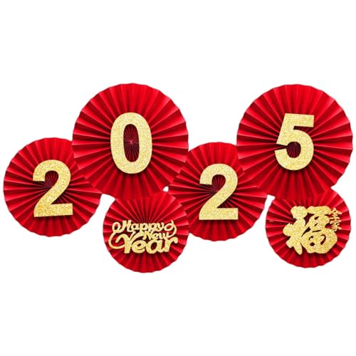BUBEFSKD Festivalpapier Fan Garlands Set 6 Pack Fashion Accessoire Party Supplies Für Neujahrs Und Bürodekoration Home Decoration BUBEFSKD Festivalpapier Fan Garlands Set 6 Pack Fashion Accessoire Party Supplies Für Neujahrs Und Bürodekoration Home Decoration von BUBEFSKD