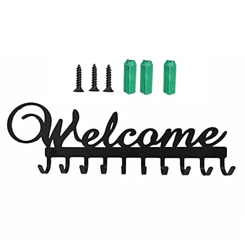 BUBEFSKD Für Den Schlüsselhalter Für Wandhalterung 10 Haken Rack Metall Kleiderhut Organizer Haustür Küchenbad Schlüsselhalter von BUBEFSKD