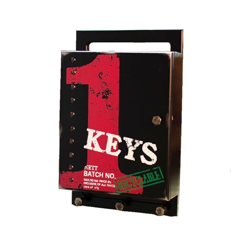 BUBEFSKD Holz Für Schlüsselhalter Wand Mit Hooks Holzposthalter Eingangsschrank Rustikal von BUBEFSKD