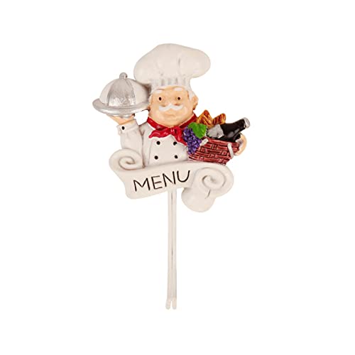 BUBEFSKD Küchenchef Wandhänger Dekorative Haken Schlüsselschicht Utilities Hook Art for Kitchen Decor Figurinhalter Chef Koch Wandhaken von BUBEFSKD