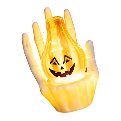 BUBEFSKD Multifunktions Beleuchtete Gespenster Handschmuck Warme Weiße LED Beleuchtung Für Festivalatmosphären Kreation Sicherer PVC Halloween Specter Handlicht von BUBEFSKD