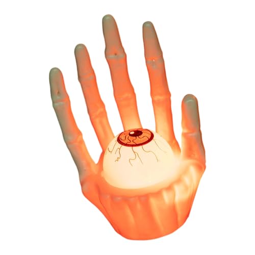 BUBEFSKD Multifunktions Beleuchtete Gespenster Handschmuck Warme Weiße LED Beleuchtung Für Festivalatmosphären Kreation Sicherer PVC Halloween Specter Handlicht von BUBEFSKD