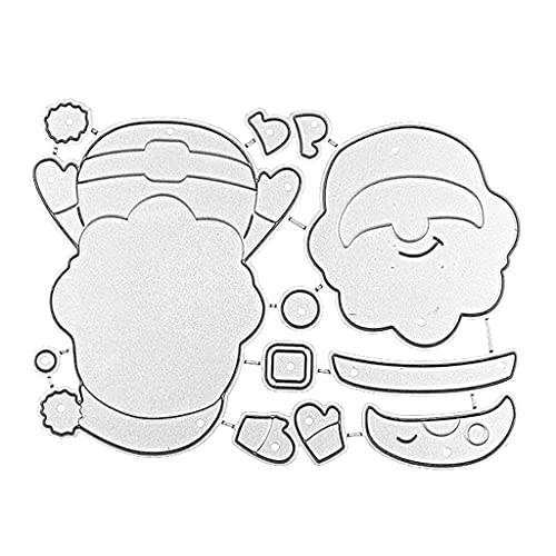 BUBEFSKD Weihnachten Santa Metal Schnittstirme Schablone Scrapbooking Album Stamp Paper Card Präge Handwerk Die Schnitt Buchstaben Weiß von BUBEFSKD