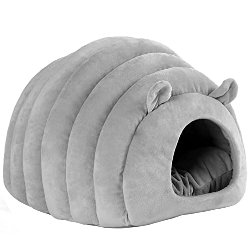 Bett Weiche Cusion Raupe Form Plüschfarbener Katzenhund Warm Schlafsack Haustier Nest Burrow Haus Geschlossen Kätzchen Zelt Höhle Bett Bequeme Raupe Form Geschlossene Burrow Haus von BUBEFSKD